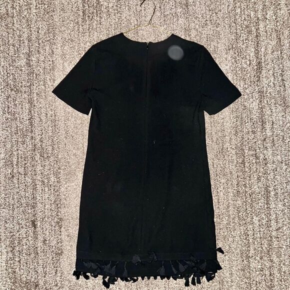ZARA Women's Black Tassel Dress with Short Sleeves Size XS - Picture 8 of 9